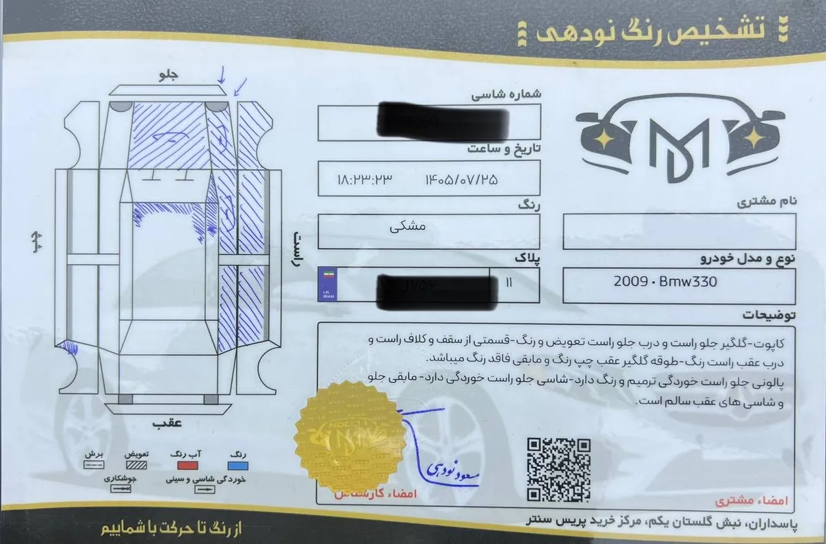 برگه کارشناسی خودرو