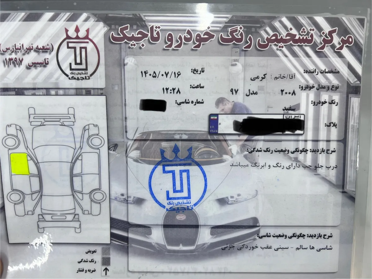 برگه کارشناسی خودرو